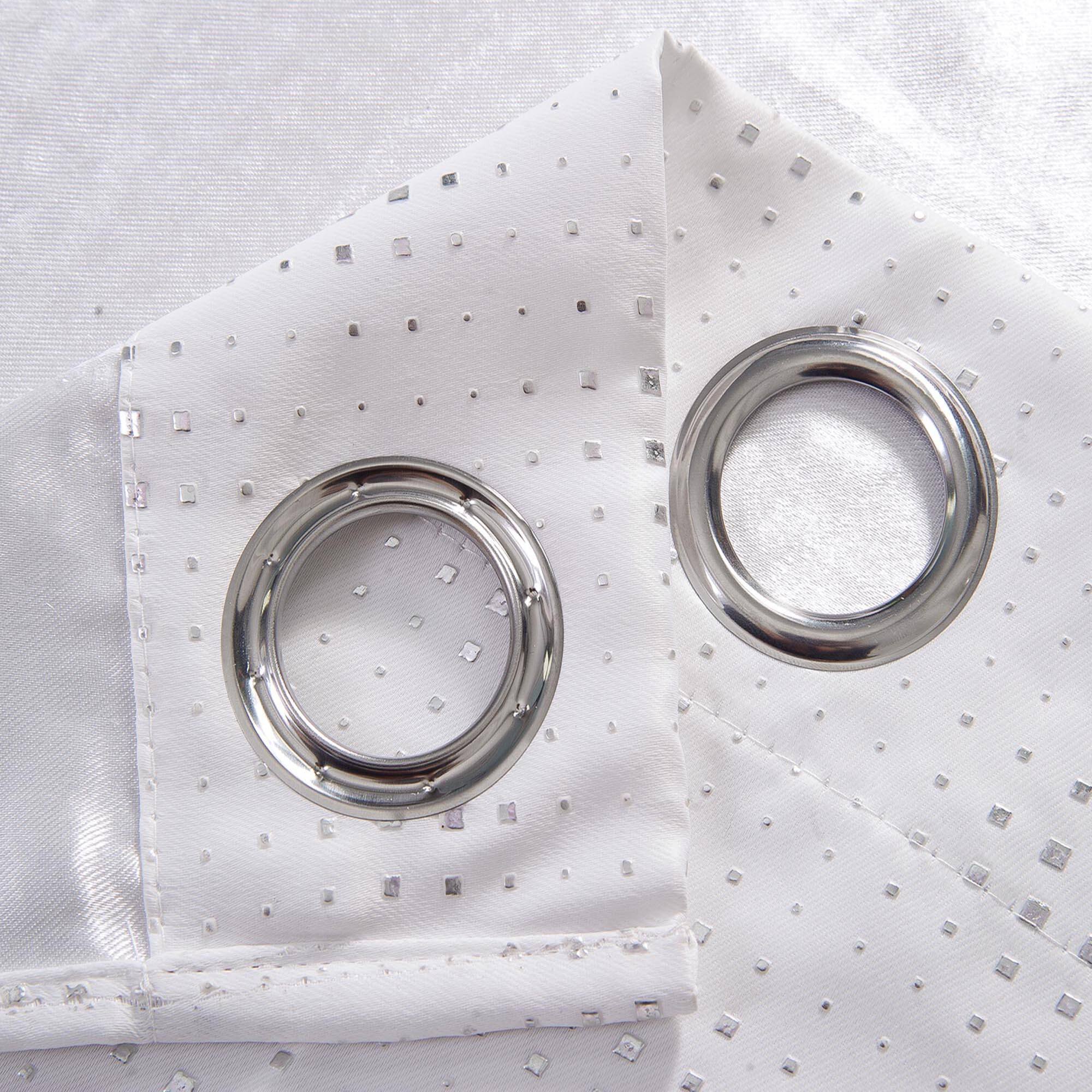 Left. RT Designers Collection - RT Designers Collection Gatsby Blackout Grommet Panel in White - Stylish Window Treatment - White.