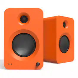 Kanto - REN Powered Bluetooth Bookshelf Speakers - Pair (Matte - Orange
