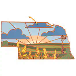 Totally Bamboo - Nebraska Cutting Board with Artwork by Summer Stokes