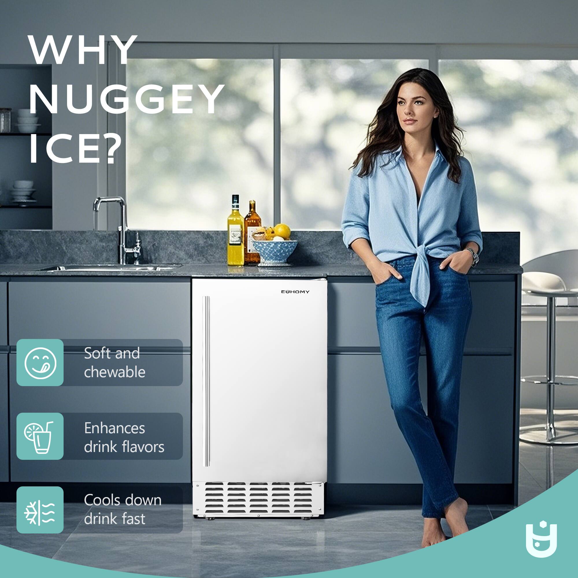 WHY NUGGEY ICE?

- Soft and chewable
- Enhances drink flavors
- Cools down drink fast