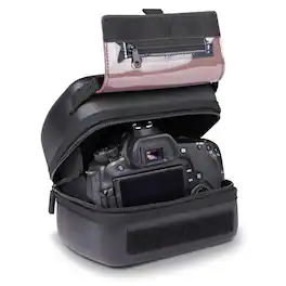 USA Gear - Quick Access DSLR Hard Shell Camera Case w/ Accessory Storage & Padded Interior
