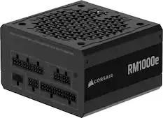 The text on the image reads: "Only sets Corsair genuine with use + for PCIe design CPU/PCIe I CPU. PATA I SATA JSA-SXe RM1000e Corsair motherboard."