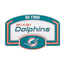 Evergreen Enterprises - Miami Dolphins 11" x 17" Embossed USA Steel Buckle Wall Sign - Multicolor