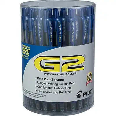 40 G2 G-2 G-2 G-2 G-2 G-2 G-2 C G-2 PILOT PILOT PILOT PILOT PILOT PILOT PILOT PILOT PILOTT
G2 PREMIUM GEL ROLLER
- Bold Point | 1.0mm
- Longest Writing Gel Ink Pen
- Comfortable Rubber Grip
- Retractable and Refillable
PILOT
PROVEN 11 LONGEST WRITING