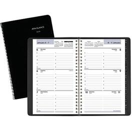 AT-A-GLANCE - 2026 DayMinder 5" x 8" Weekly Appointment Book, Faux Leather Cover - Black
