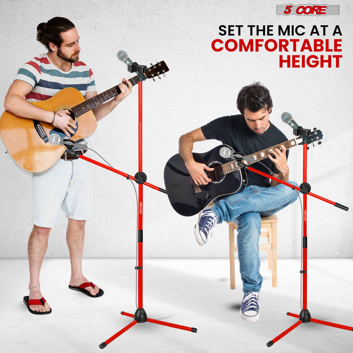 5 CORE  
SET THE MIC AT A COMFORTABLE HEIGHT