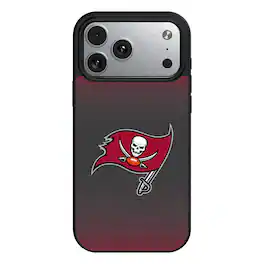 Keyscaper - NFL - Tampa Bay Buccaneers Linen Logo iPhone Magnetic Bump Case - 15 Pro - Black