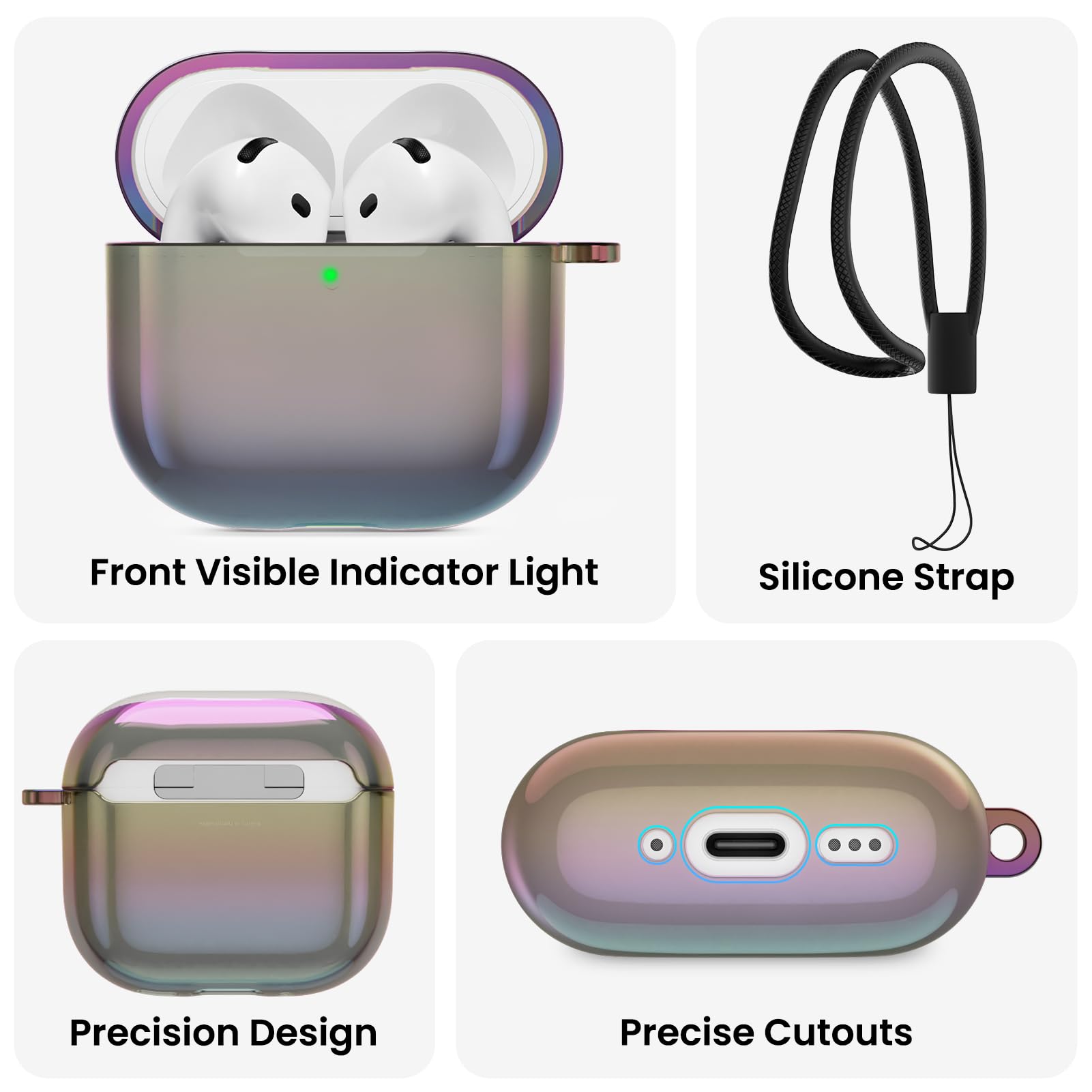 Front Visible Indicator Light  
Silicone Strap  
Precision Design  
Precise Cutouts