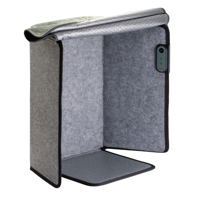 Left. Victor - Heetz™ Foot and Leg Warmer Deluxe - Gray.