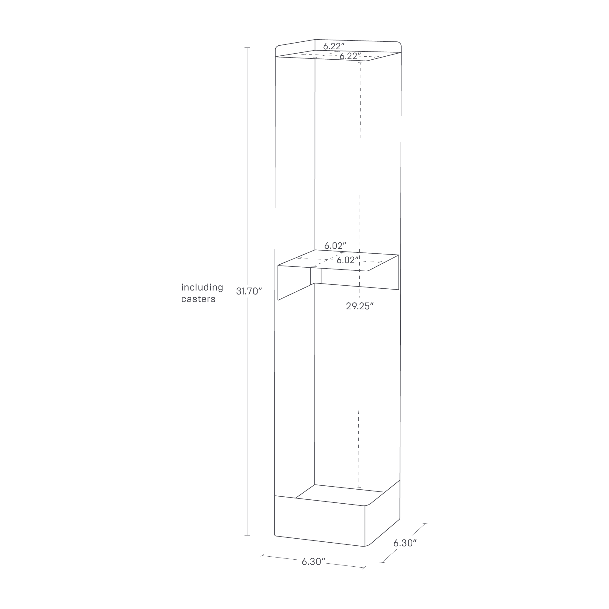 Alt View 2. Yamazaki Home - Rolling Bathroom Organizer - Steel - Black.
