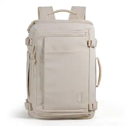 Front. Bagsmart - Blast 28L Travel Backpack fit 17 Inch Laptop Backpack with USB Port for Airplane Travel - White.