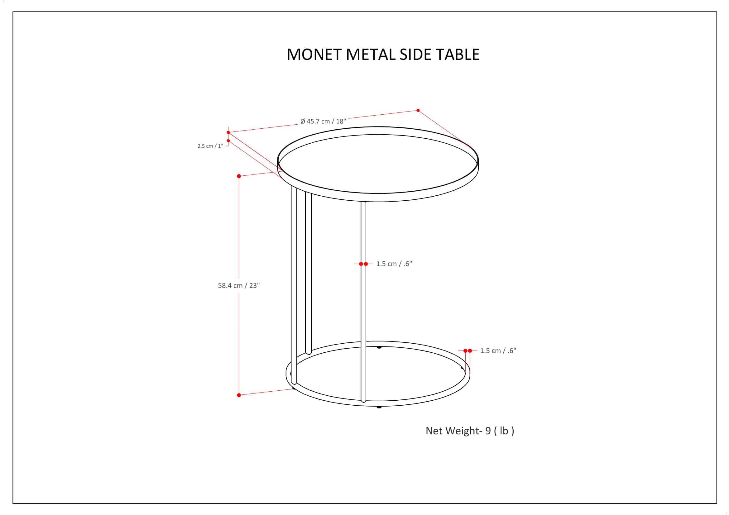 Alt View 12. Simpli Home - Monet Metal Side Table - Black.