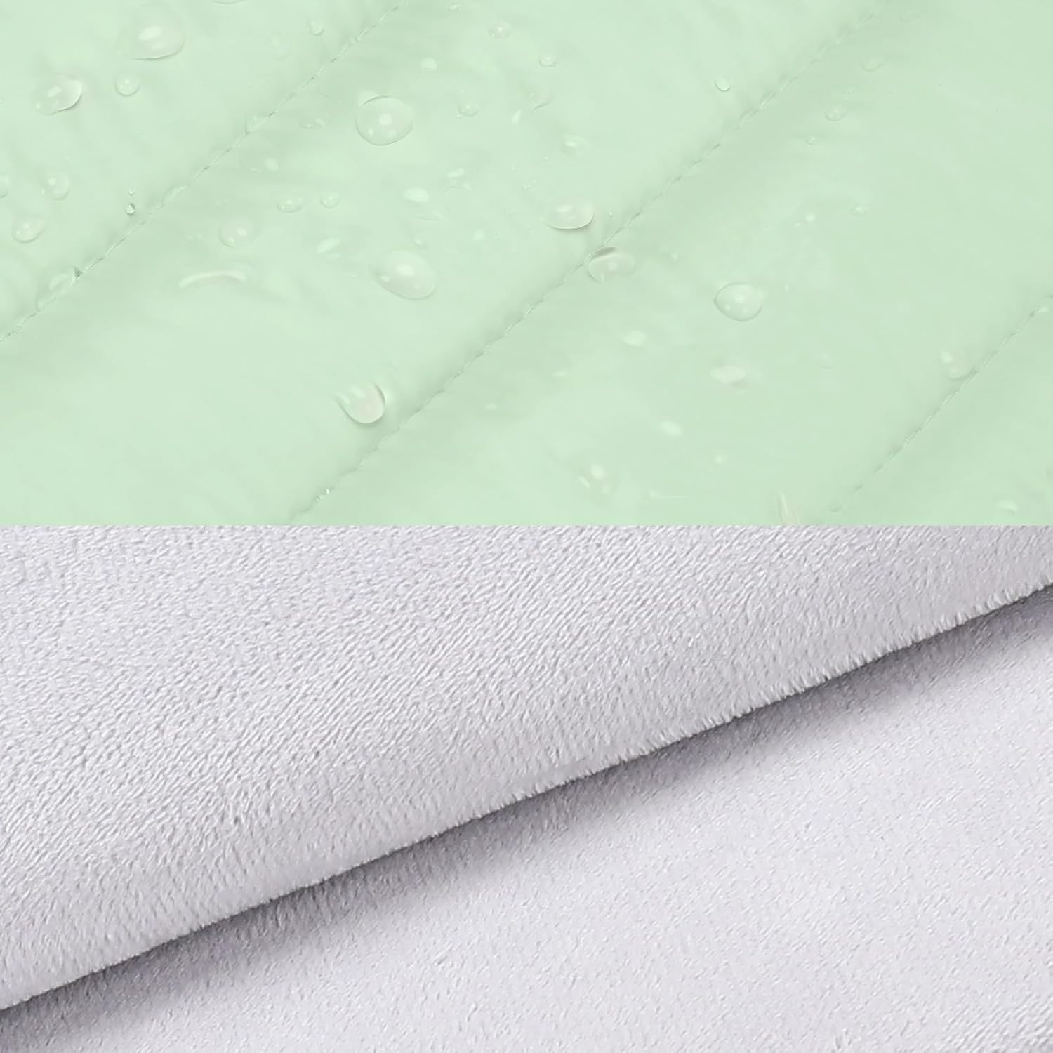 Back. mosiso - Puffy Laptop Sleeve 13-13.3 inch for MacBook Air 13 13.6 M4 M3 M2 M1/Pro 13/Pro 14, HP Dell ASUS Lenovo - Mint Green.