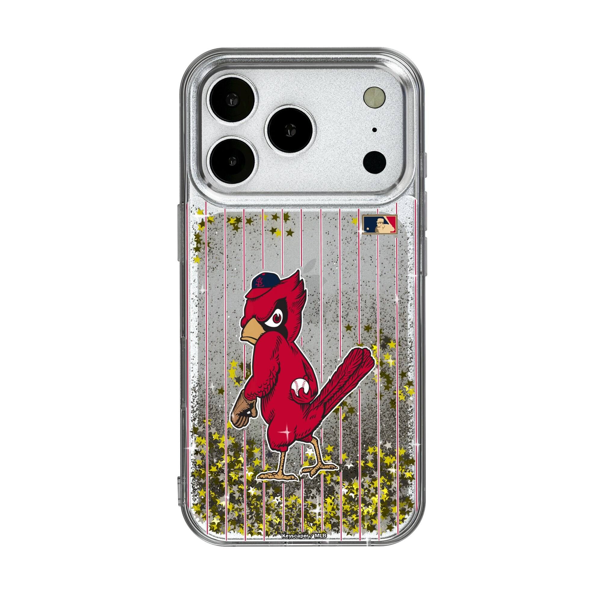 Front. Keyscaper - 1950 Cooperstown Pinstripe iPhone Glitter Case - 13 Pro Max - Multicolor.
