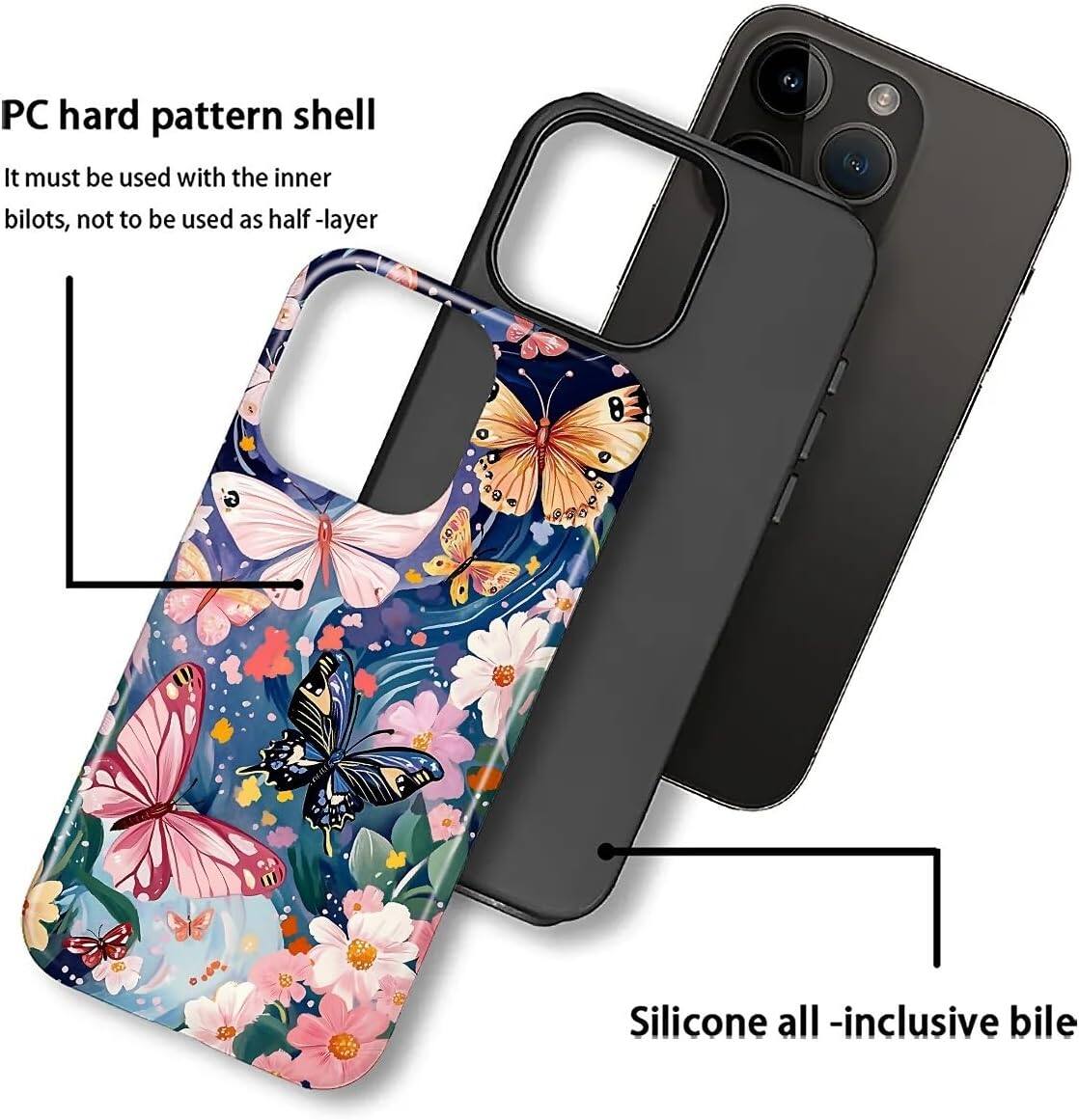 PC hard pattern shell  
It must be used with the inner bilots, not to be used as half-layer  

Silicone all-inclusive bile