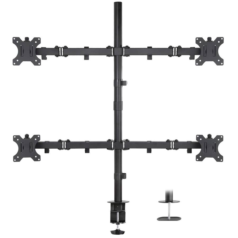 Cedar Assembly 4 Monitor Stand | Quad Desk Mount Fits Four Computer ...