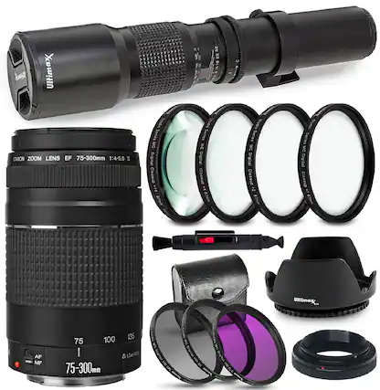 Ultimax E g Mo 150 1 i 1116 - C CANON ZOOM LENS EF 75-300mm 1:4-5.6 I I Series N Digital Closeup +10 87mm Studio Series 5 Digital Closeup I wD Snudo Series D Digital Cleseup Z4 7 Studio Series MC Digital Closeup +1 67mm Ultimas AF MF 75 100 75-300mm 135 15m43 Seces UTS Leries MC Digital Digital Diaital H UV CF