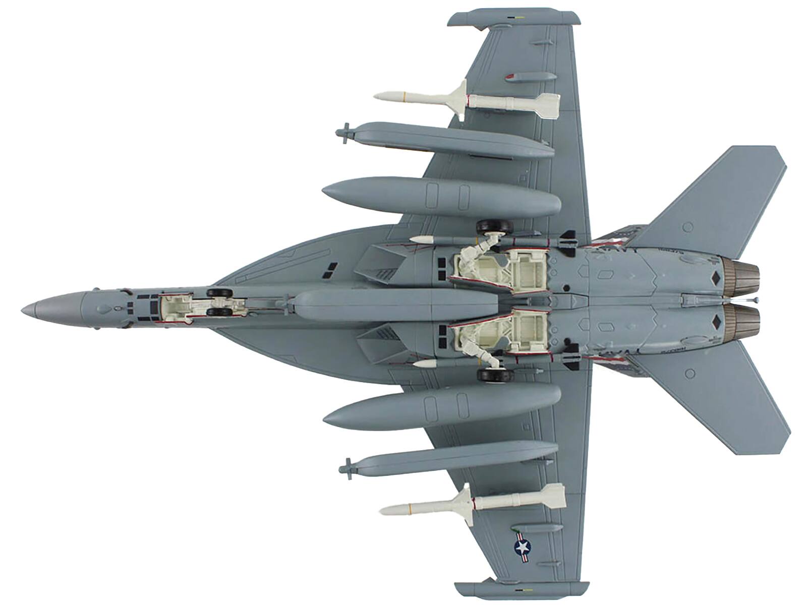 Back. Hobby Master - Boeing EA-18G Growler VAQ-140 Patriots USS Harry S. Truman 2015 United States Navy Air Power Series 1/72 - Gray.