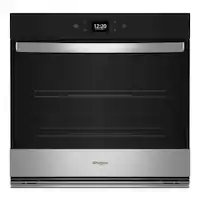 Whirlpool - 4.3 Cu. Ft. Single Wall Oven with Air Fry When Connected .- Fingerprint Resistant - Stainless Steel - Front_Zoom