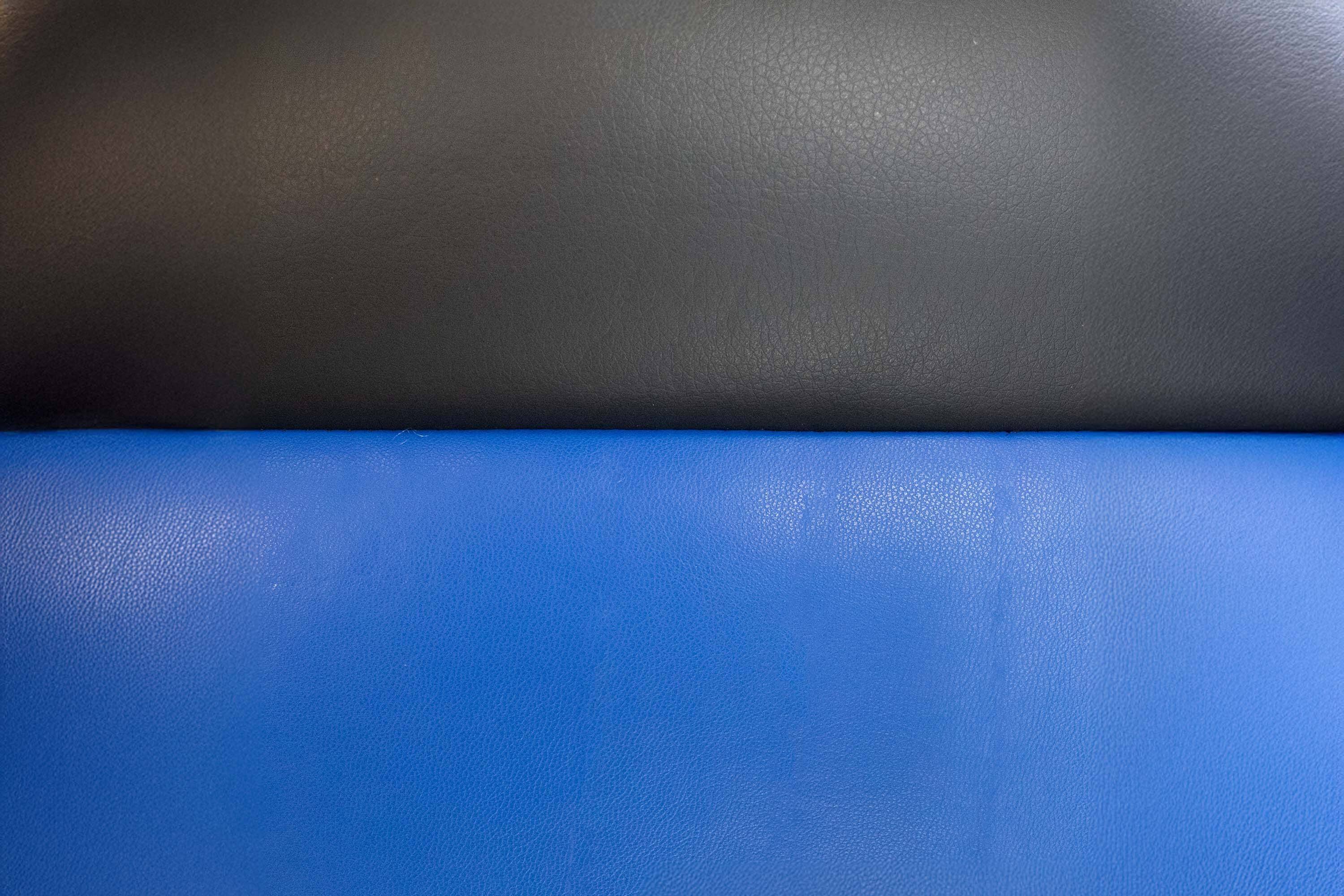 Alt View 2. Spaco - Spaco Gaming Executive Office Chair, Faux Leather Chairs Casters Plush Padded Chair with Arms Comfortable Modern Stylish - Black+Blue.