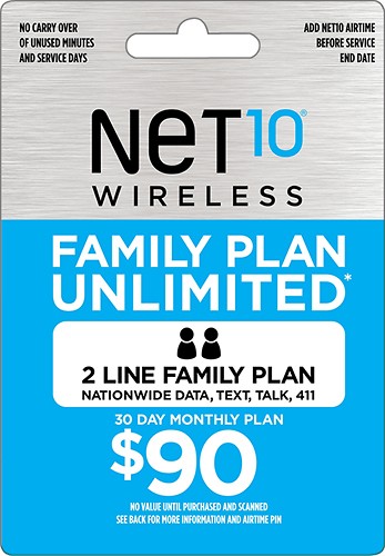  NET10 - $90 Family Plan Top-Up Card