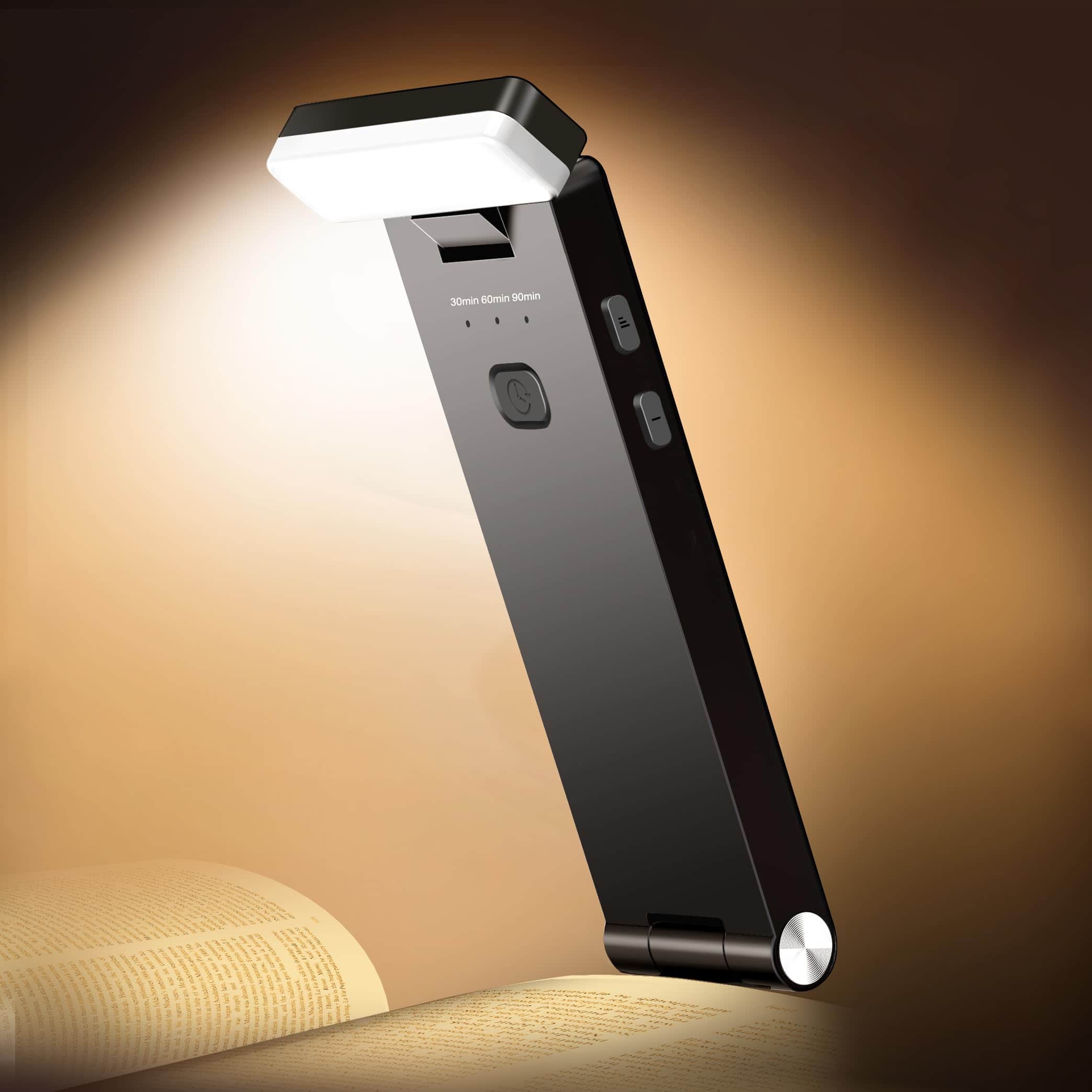 MAGICAL RUBS - Book Lights Rechargeable Reading Light In Bed Smart Adjustable Portable Bookmark Night Lamp Built-in & Lcd Display Wi - Without Screen