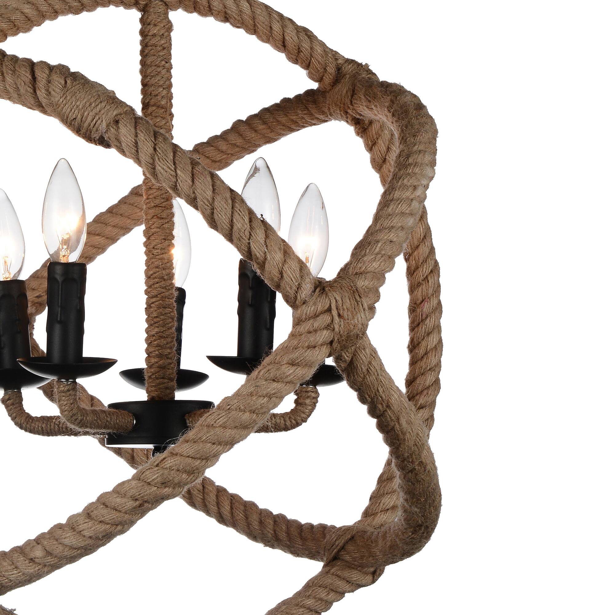 Back. CWI Lighting - Padma 5 Light Up Chandelier With Black Finish - Black.