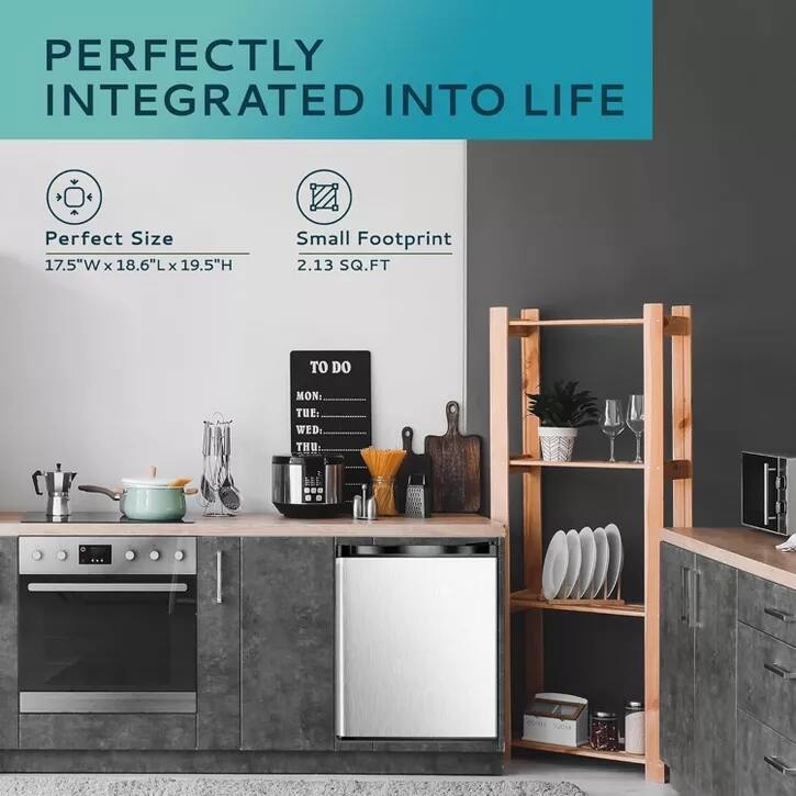 PERFECTLY INTEGRATED INTO LIFE

Perfect Size  
17.5"W x 18.6"L x 19.5"H

Small Footprint  
2.13 SQ.FT

TO DO  
MON:  
TUE:  
WED:  
THU: