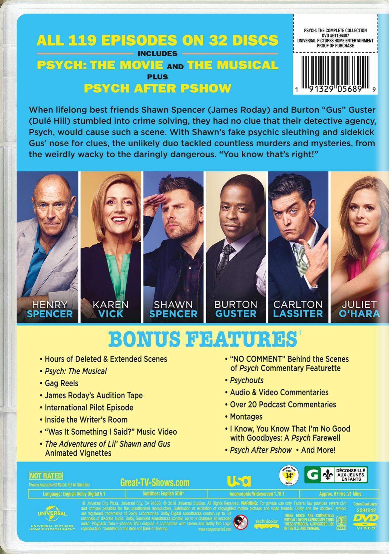 Psych: The Complete Series (DVD Set) [DVD] [Standard] - Best Buy