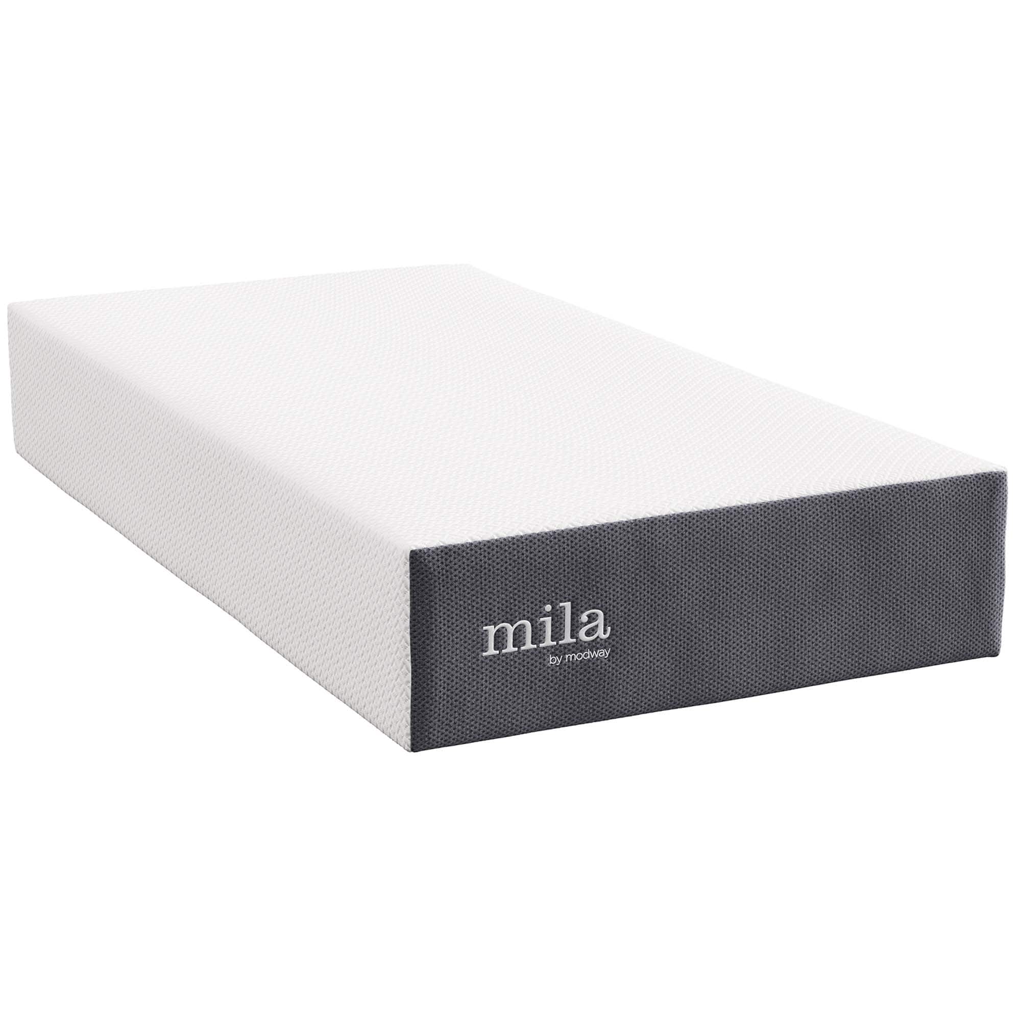 Mila 12" Twin Mattress by Modway - White