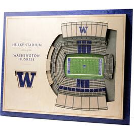 YouTheFan - Washington Huskies 17'' x 13'' 5-Layer StadiumViews 3D Wall Art - Brown