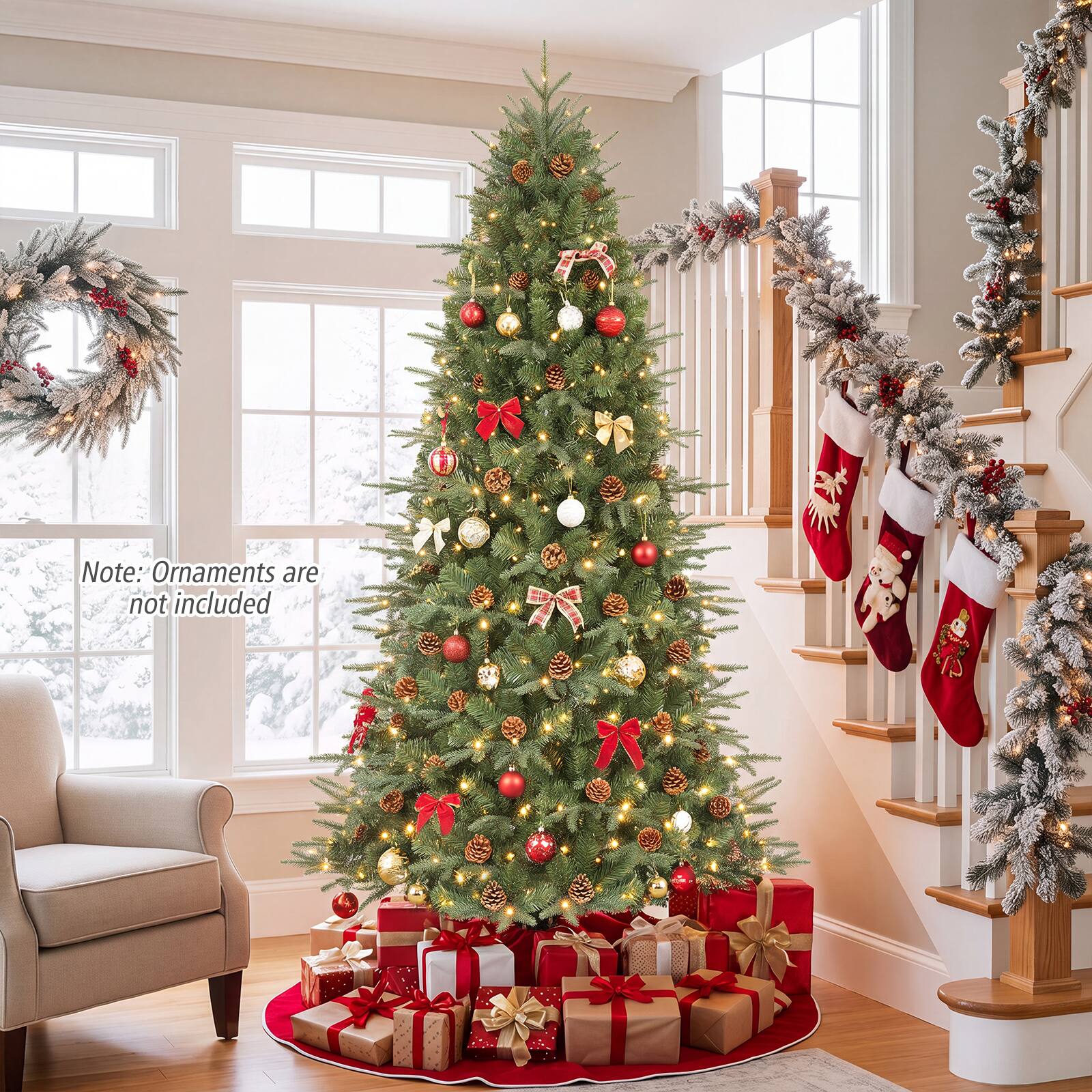 Note: Ornaments are not included