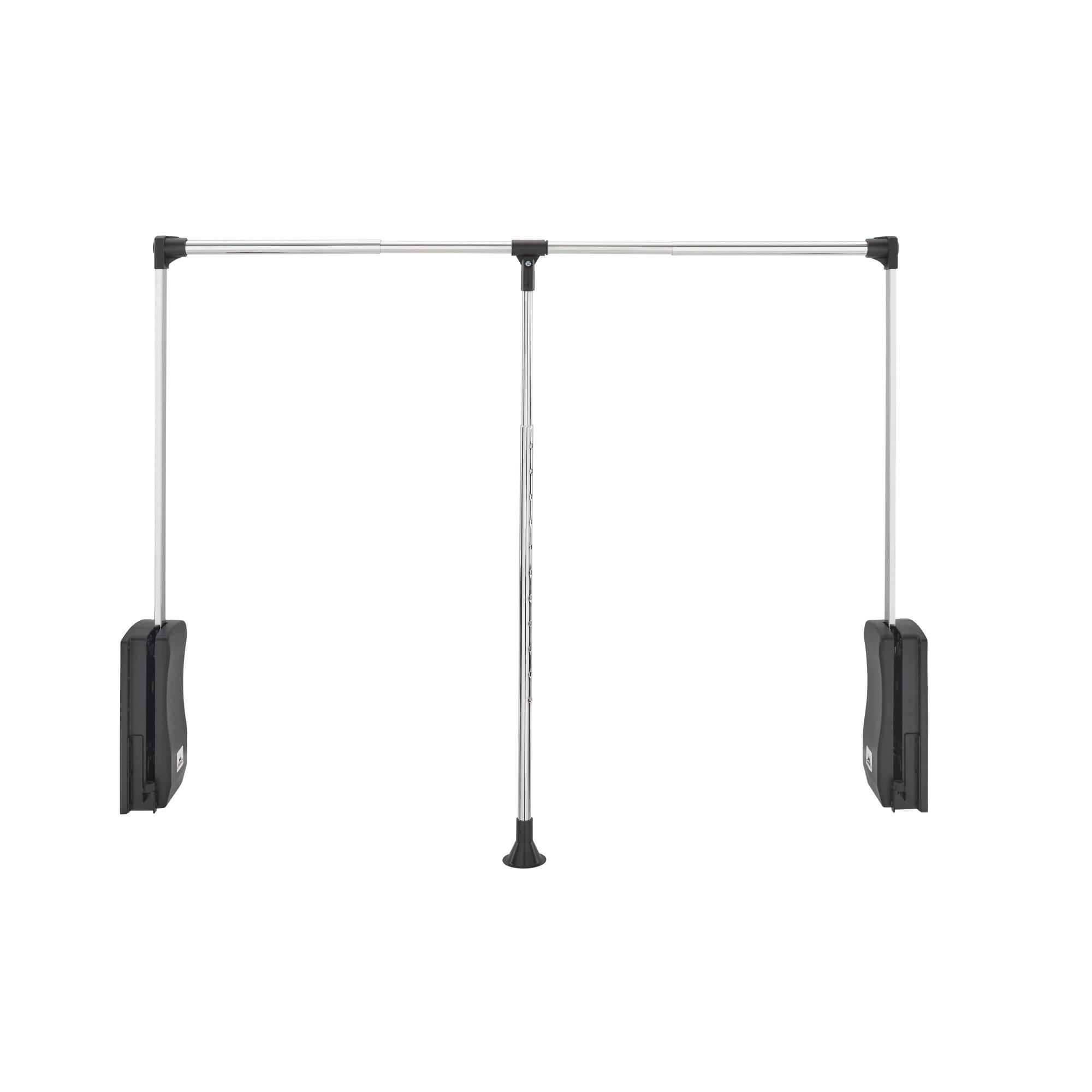 Front. Rev-A-Shelf - Rev-A-Shelf 35" - 48" Adjustable Pulldown Closet Rod, Chrome, CPDR-3548 - Silver.