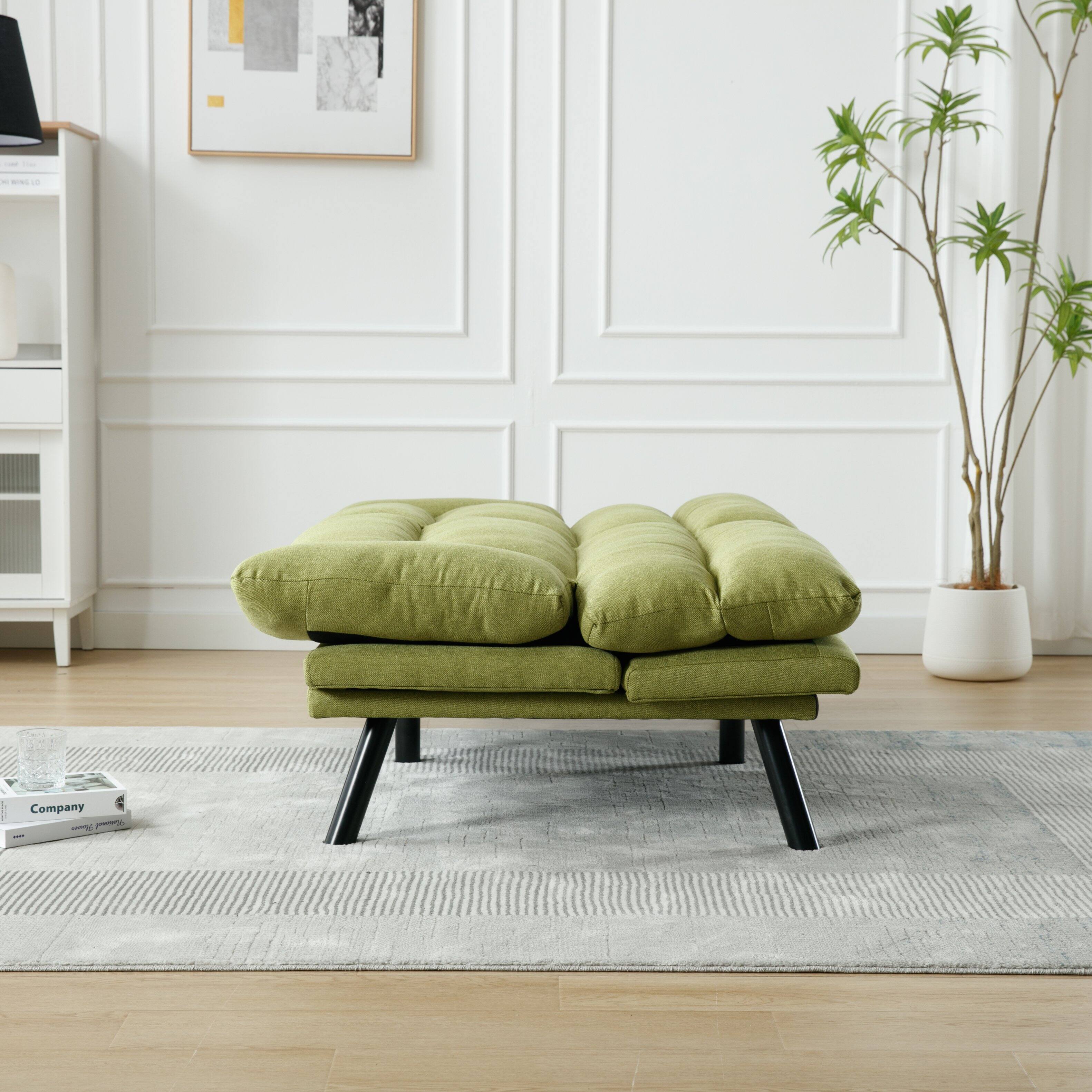 Alt View 2. Tiramisubest - Bedroom furniture,Living room furniture,sofa with thick cushion,Sofa bed,Sleeper sofa with metal feet,Green - Green.