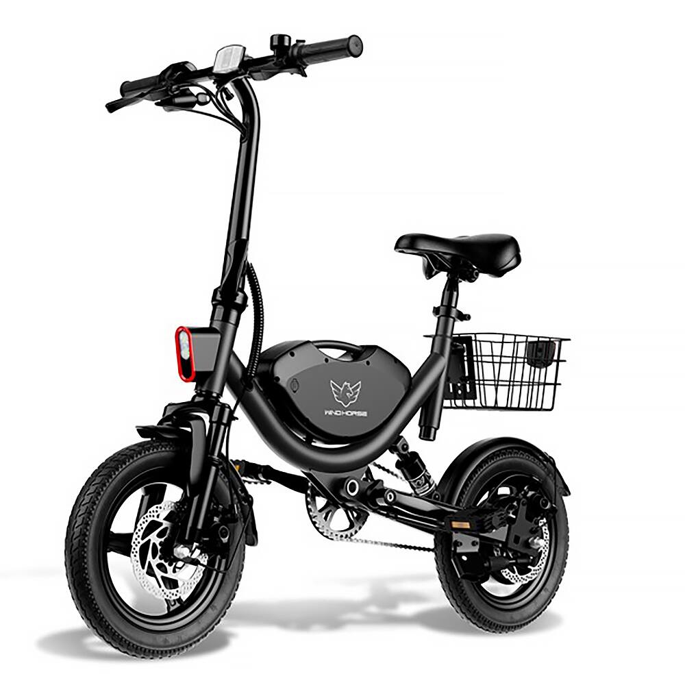 Windhorse - W3 Electric Bike Lightweight Powerful Commuter with 450W Motor 40-Mile Max Range 18 MPH - Black