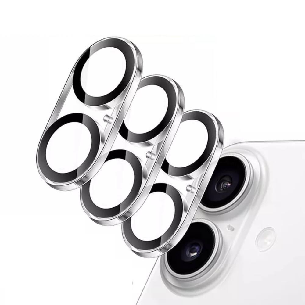 Qixxronics - 3PCS for iPhone 16 Camera Lens Protector Tempered Glass Compatible with iPhone 16 [3-Pack] - Clear