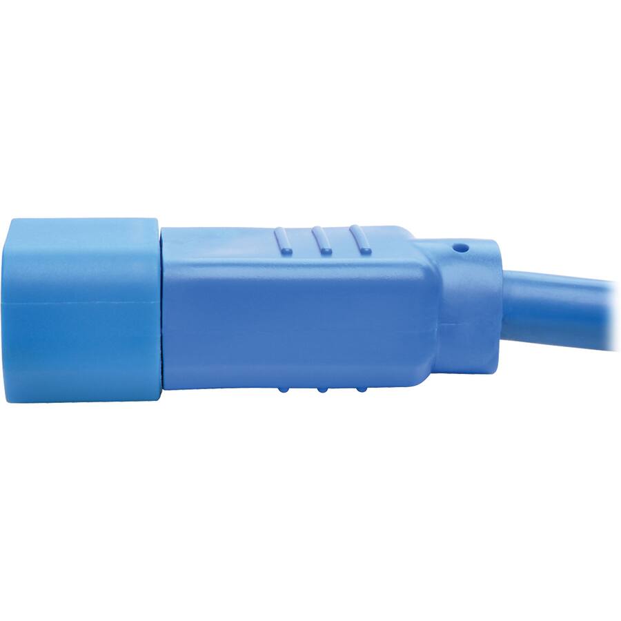 Alt View 2. Tripp Lite - Tripp Lite by Eaton Heavy-Duty PDU Power Cord C13 to C14 - 15A 250V 14 AWG 6 ft. (1.83 m) Blue - For Computer, Scanner - Blue.