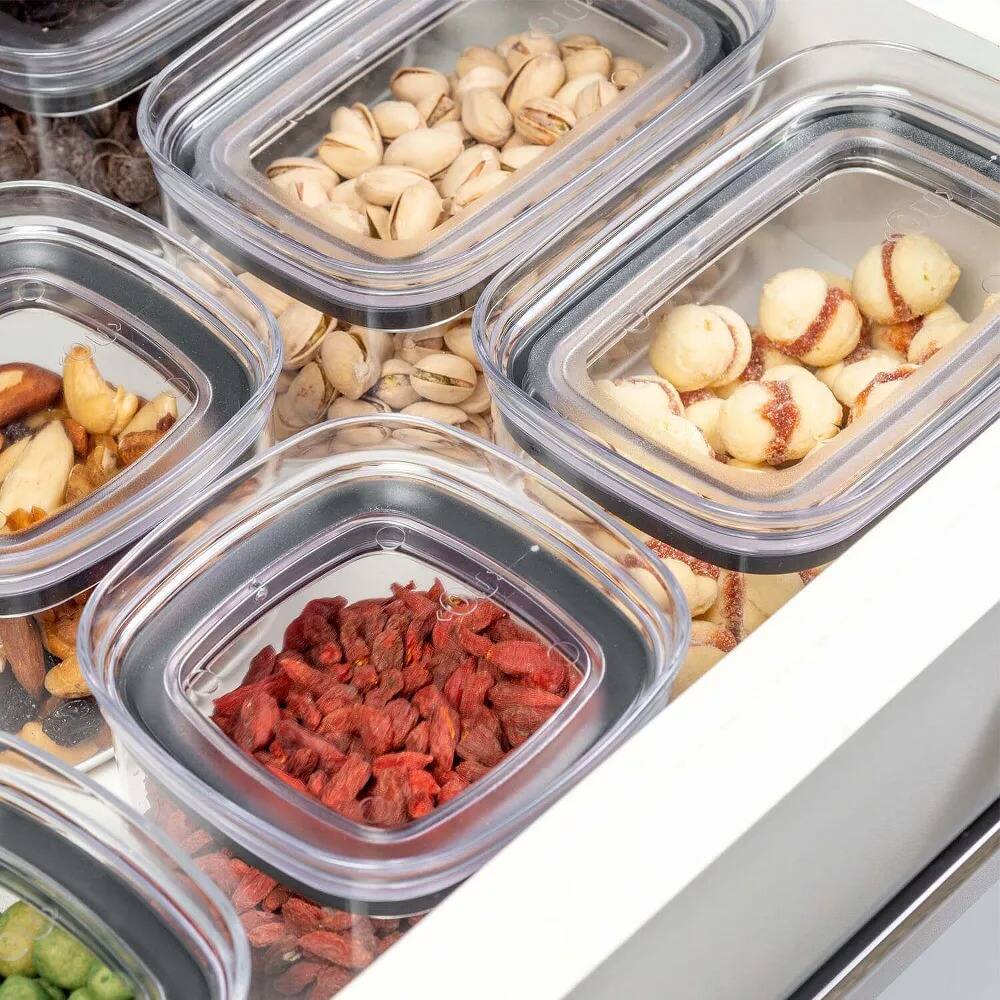 Alt View 7. OU - OU Airtight Food Storage Container 2.8cup, Plastic Food Storage Container with Leak Proof Lid - Clear.