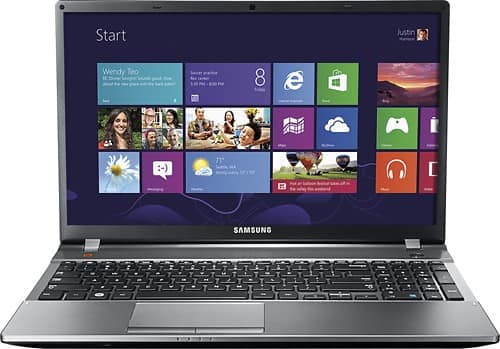 Front Standard. Samsung - 15.6" Laptop - 4GB Memory - 750GB Hard Drive - Silver.