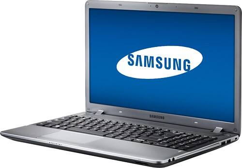 Front Standard. Samsung - Series 3 15.6" Laptop - 6GB Memory - 750GB Hard Drive - Titan Silver.