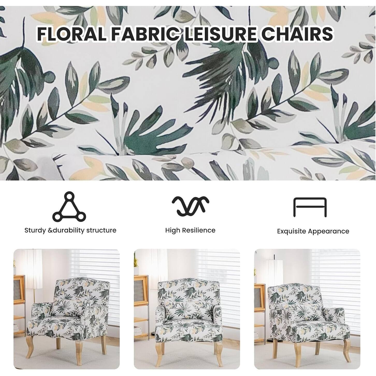 FLORAL FABRIC LEISURE CHAIRS

- Sturdy & durability structure
- High Resilience
- Exquisite Appearance