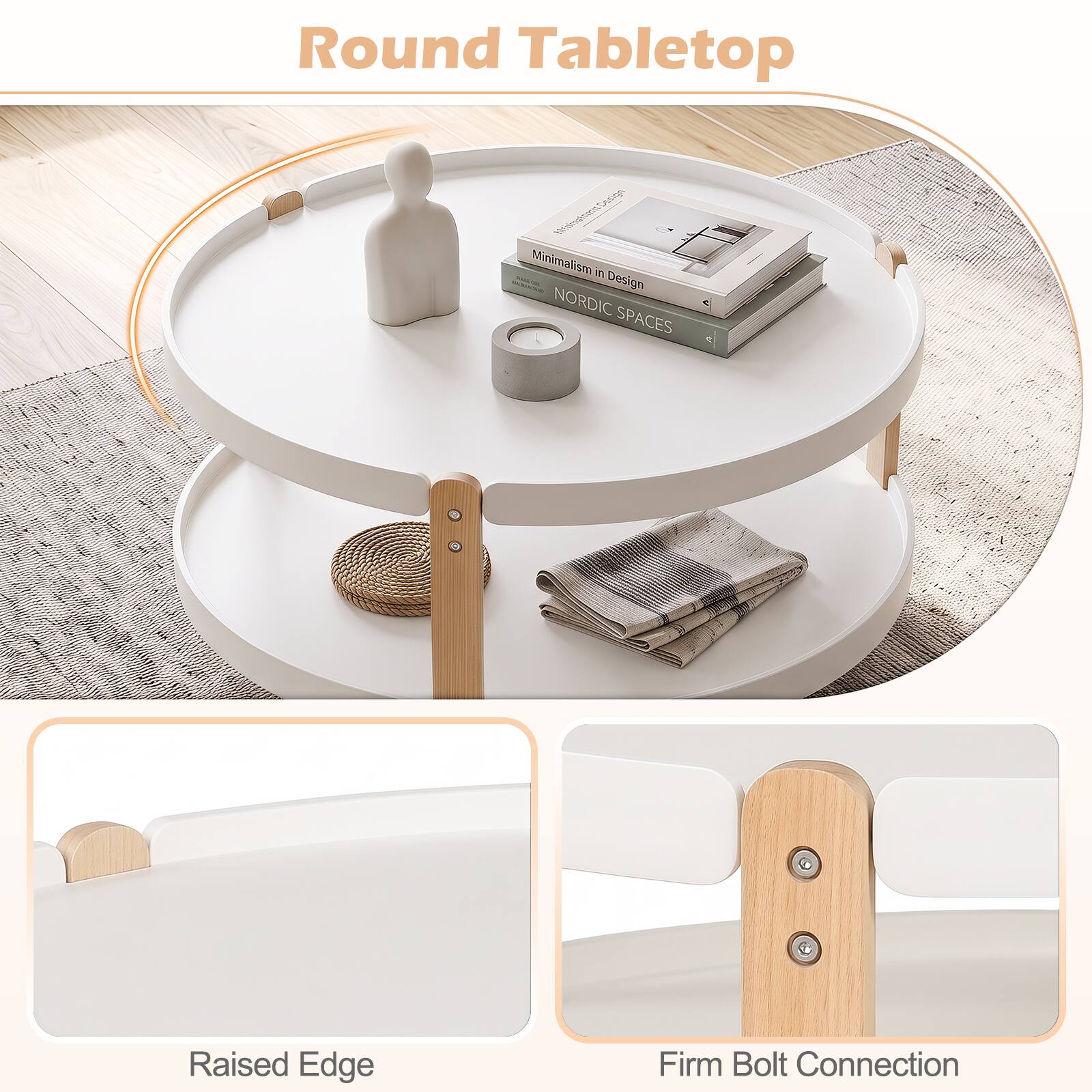 Round Tabletop

Ministrant Design Design 1000.00. Minimalism in Design NORDIC SPACES

Raised Edge

Firm Bolt Connection