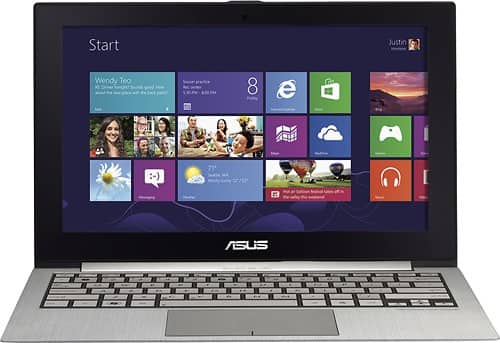 Front Standard. Asus - 11.6" Laptop - 4GB Memory - 128GB Solid State Drive - Radiant Silver.