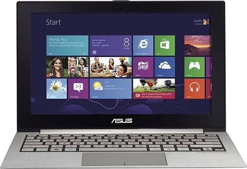 Front Standard. Asus - 11.6" Laptop - 4GB Memory - 128GB Solid State Drive - Radiant Silver.