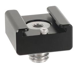CAMVATE - 3/8"-16 Cold Shoe Mount Adapter with ARRI Locating Pins