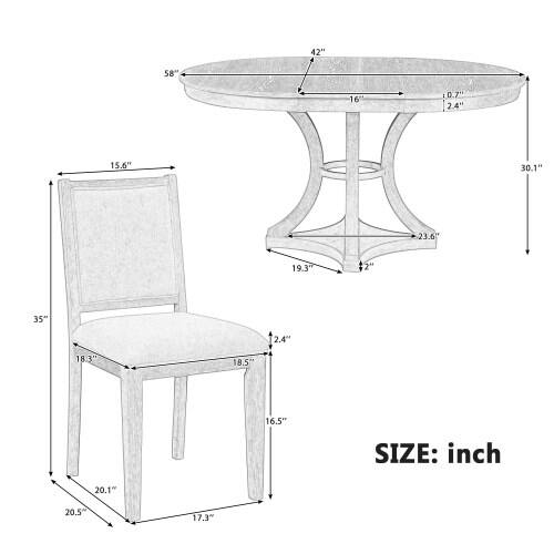 42" 58" 16" 10.7" 2.4" 15.6" 30.1" 23.6" 19.3" 2" 35" 2.4" 18" 18.3" 18.5" 16.5" SIZE: inch 20.1" 20.5% 17.3"