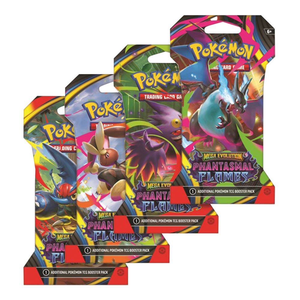 6+ Pokémon Trading Card Game Mega Evolution Phantasmal Flames Mega Evolution Phantasmal Flames Mega Evolution Phantasmal Flames 1 Additional Pokémon TCG Booster Pack