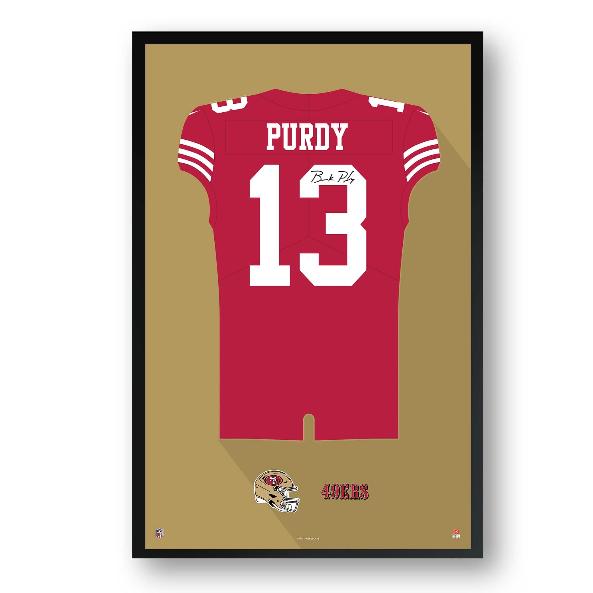 Sporticulture - Brock Purdy San Francisco 49ers 14" x 20" Framed Jersey Print - Red