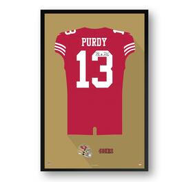 Sporticulture - Brock Purdy San Francisco 49ers 14" x 20" Framed Jersey Print - Red