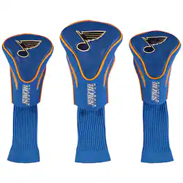 Team Golf - St. Louis Blues 3-Pack Contour Golf Club Head Covers - Multicolor